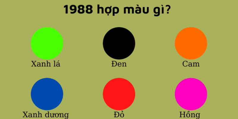 Những màu sắc người sinh năm 1988 cần tránh